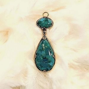 Barse Turquoise and Coral Pendant